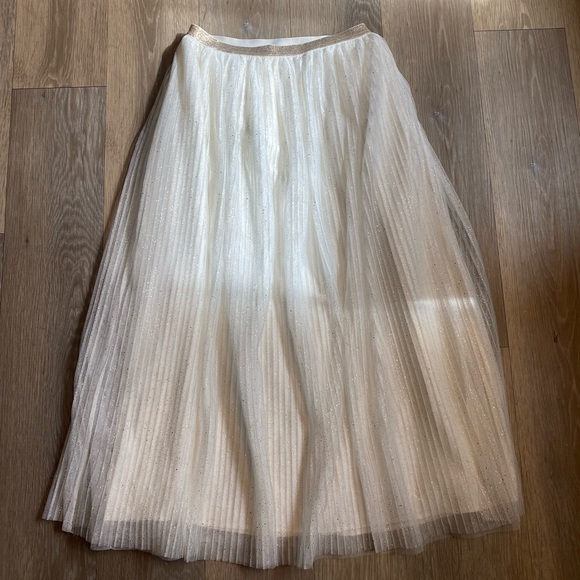 Cat & Jack Other - 4/$25 Cat & Jack floor length skirt white gold girls large